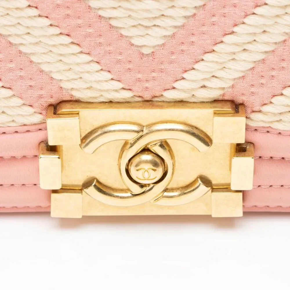 Chanel Braided Chevron Small Boy Bag